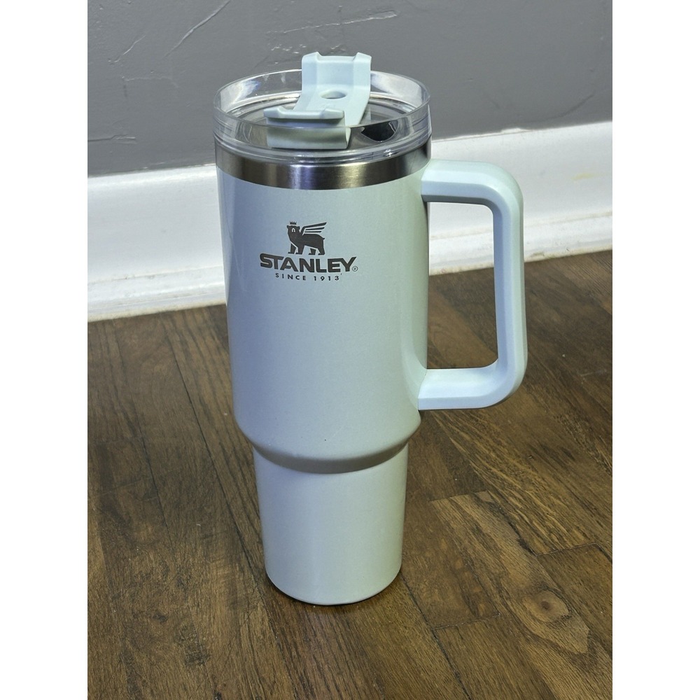 original Stanley Adventure Quencher 40oz travel tumbler Soft Blue Subtle Sparkle